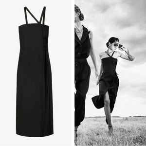 New Zara $169 Limited Edition Tied Wool Blend Dress XS Extra Small 0775/161